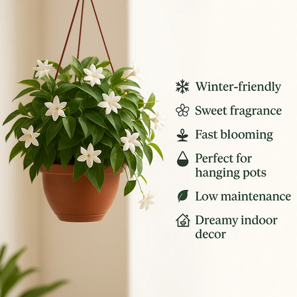 Winter-Friendly Hanging Jasmine — Dreamy Indoor Flower