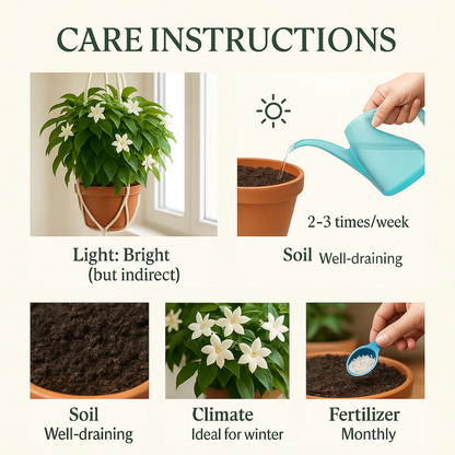 Winter-Friendly Hanging Jasmine — Dreamy Indoor Flower